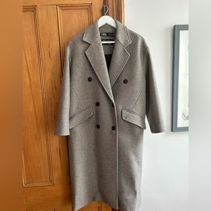 Zara wool midi coat, size S